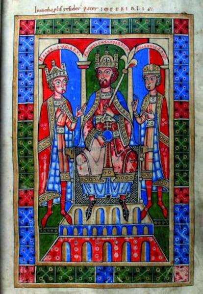 Federico Barbarroja ( 1162- 1190) emperador alemán y rey de Borgoña.