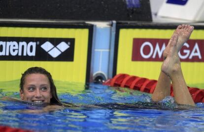 Mireia Belmonte, tras la final de 1.500m libres del Campeonato Europeo, celebrado el pasado mayo.