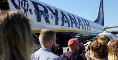 Imagen de un avión de Ryanair. 