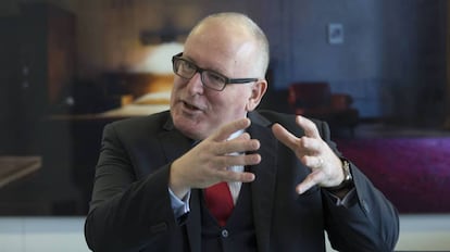 Frans Timmermans in his Brussels office.