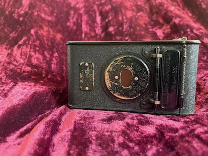 A Kodak Vest Pocket camera, the model taken on the 1924 expedition. 