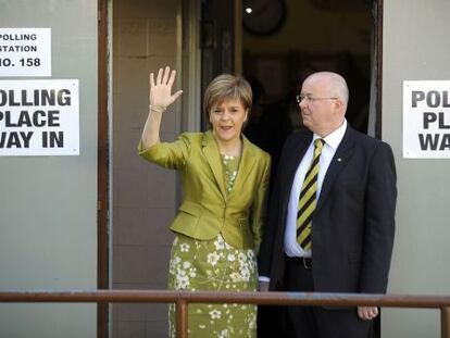 La líder del nacionalismo escocés, Nicola Sturgeon, en Glasgow.