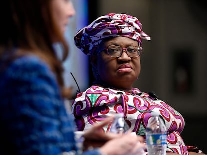 La directora general de la Organización Mundial del Comercio, Ngozi Okonjo-Iweala, el pasado mes de marzo en Washington.