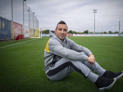 Santi Cazorla, en la Ciutat Esportiva del Villarreal.