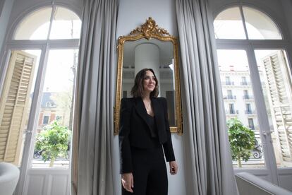 Tamara Falcó, antes de la presentación de su colección para Pedro del Hierro en Madrid.