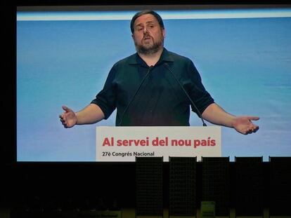 Imagen de Oriol Junqueras en el congreso de ERC.