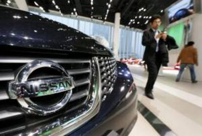 Un vehículo de Nissan es expuesto en la sede de Nissan en Yokohama, al sur de Tokio en Japón. EFE/Archivo