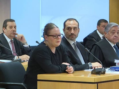 Beatriz López Doncel, durante el primer día del juicio en la Audiencia Provincial en junio de 2019