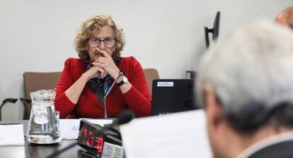 La Alcaldesa de Madrid, Manuela Carmena, en el Ayuntamiento.