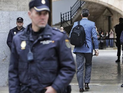 I&ntilde;aki Urdangarin a su llegada a la Audiencia de Palma.