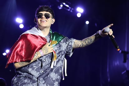 Junior H durante una presentación en Ciudad de México, en septiembre 2024. 