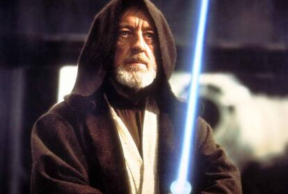 Alec Guinnes, en el papel de Obi-Wan Kenobi.