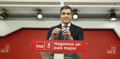 El lìder socialista, Pedro Sánchez.