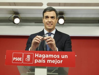 El lìder socialista, Pedro Sánchez.