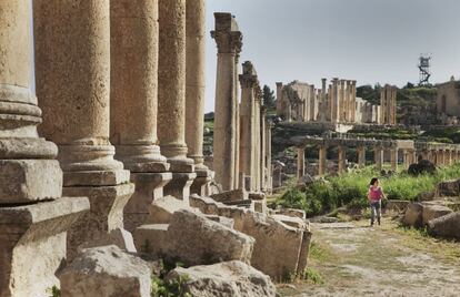 Ruinas de la antigua ciudad de Jerash, en Jordania.