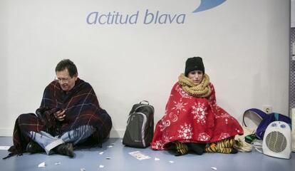 Protesta en una oficina d'Endesa.