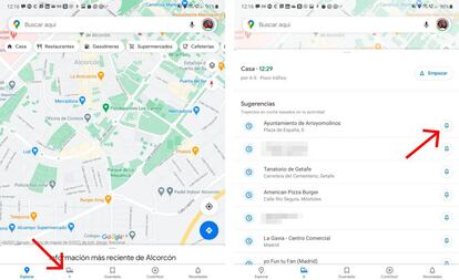 Guarda rutas con un solo clic en Google Maps.