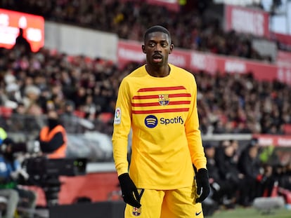 Ousmane Dembelé, durante el partido del pasado sábado en Girona.