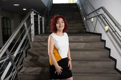 Isabel Rey, educadora, en La Casa Encendida en Madrid./ Pablo Monge 