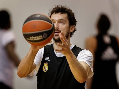 Llull, en el entrenamiento de ayer en Valdebebas