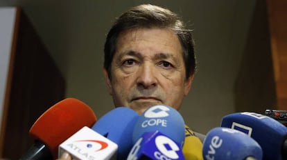 El presidente de la gestora del PSOE y presidente del Principado, Javier Fernández.