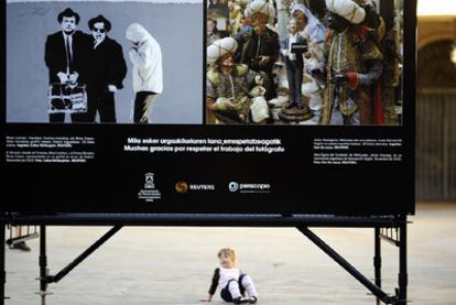 Dos de las imágenes de <b><i>Nuestro mundo hoy,</b></i> que presenta en Periscopio imágenes de Reuters.