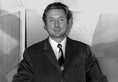 El empresario Theo Albrecht, en diciembre de 1971, poco después de su secuestro.