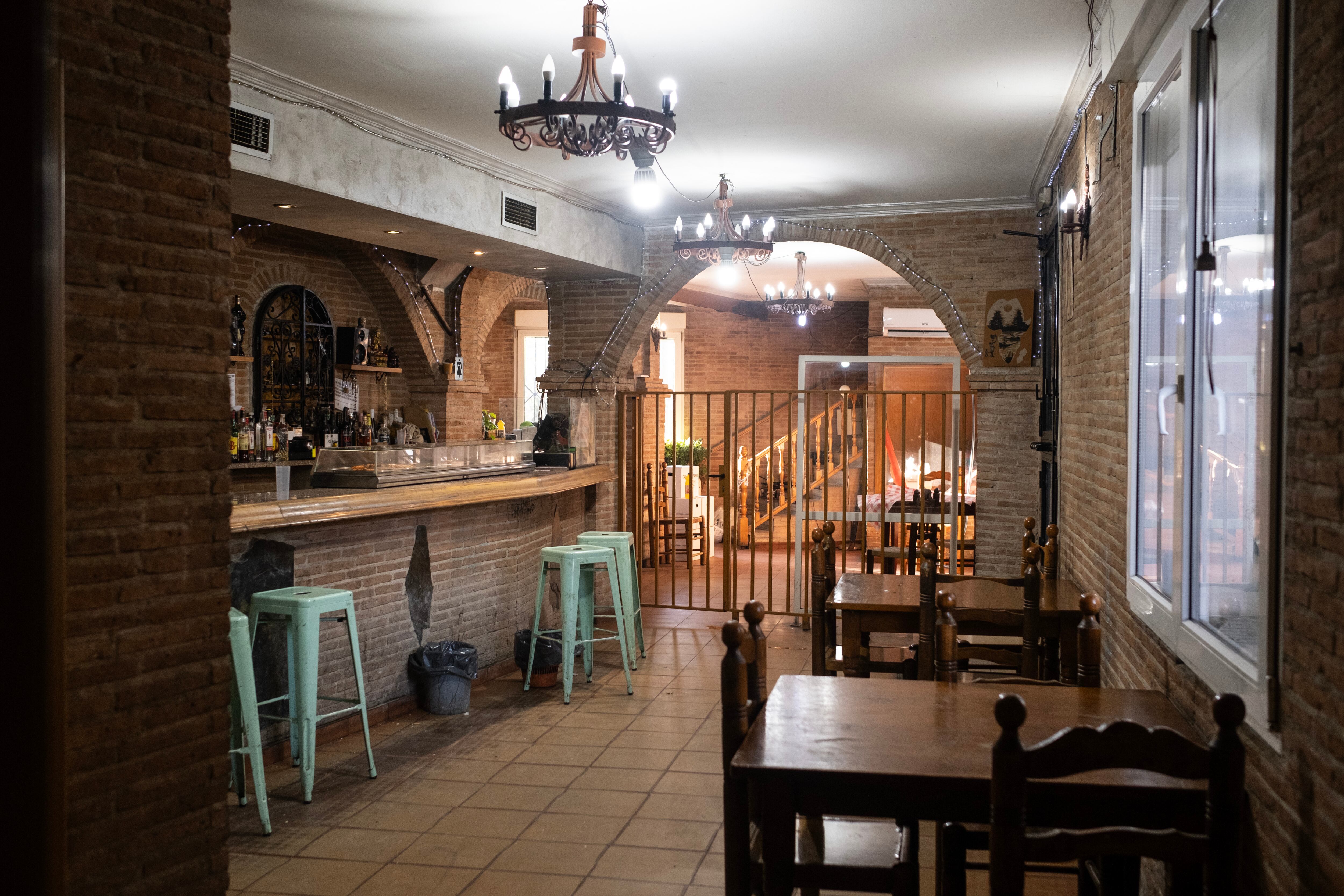 
La zona del bar en Casa Mariano.
