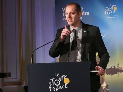 El director general del Tour de Francia Christian Prudhomme, en la presentación oficial de 2014.