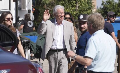 Richard Gere, en el rodaje de la serie 'MotherFatherSon', en San Juan de Aznalfarache.