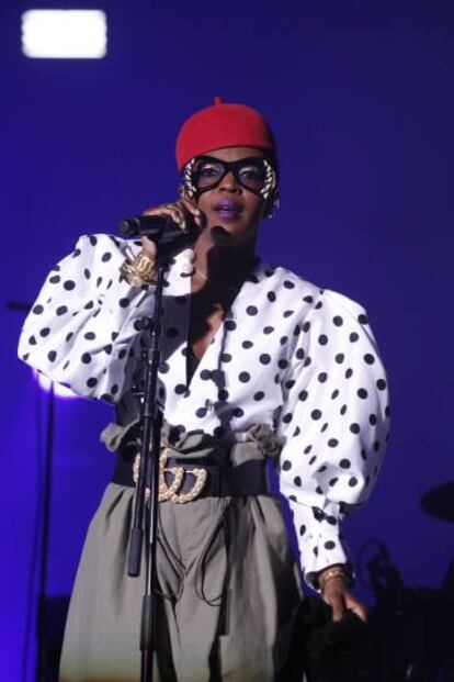 Lauryn Hill en una actuación de mayo de 2017, en el festival de Mawazine, en Rabat (Marruecos).