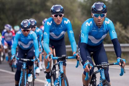 Valverde, Soler y Nairo, durante la pasada Volta.