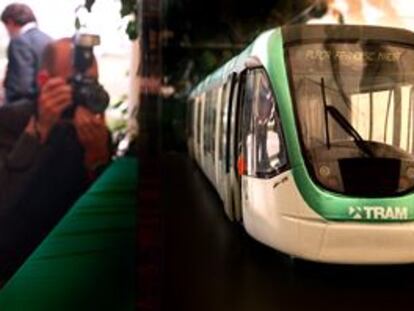 Presentación de la cabina del tranvia del Baix Llobregat.