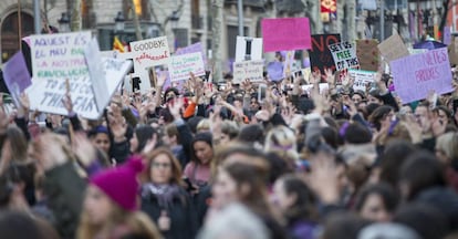 Manifestación feminista del 8 de Marzo en Barcelona
