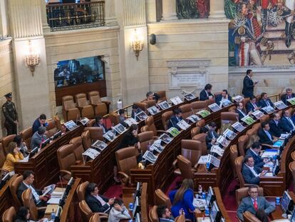 Una vista general del Congreso de Colombia.