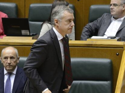 I&ntilde;igo Urkullu durante el pleno del Parlamento vasco.