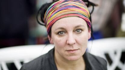 Olga Tokarczuk, fotografiada en mayo de 2010 en el Hay Festival en Gales.
