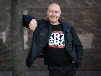 El escritor Irvine Welsh, en Barcelona a comienzos de mayo.