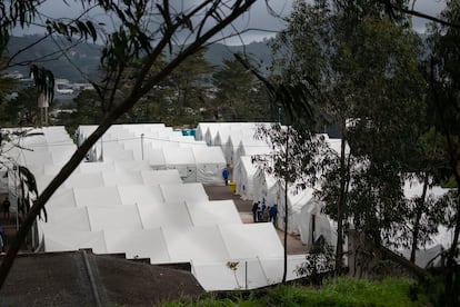 El campamento de Las Raíces, en Tenerife, el 18 de marzo de 2021.