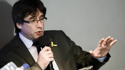 Puigdemont el 7 de abril, en Berlín.