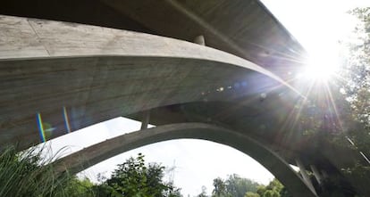 Puente en Cantabria donde falleció la menor holandesa en la tarde de este lunes.