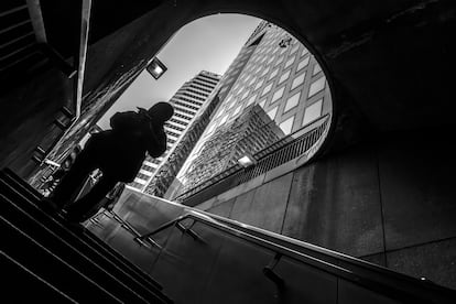 Entrada al metro en Market Street. 