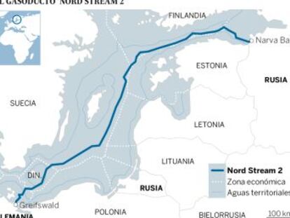 Con el Nord Stream 2, el gas ruso llegará en 2019 directamente a Alemania sin parar en los países bálticos