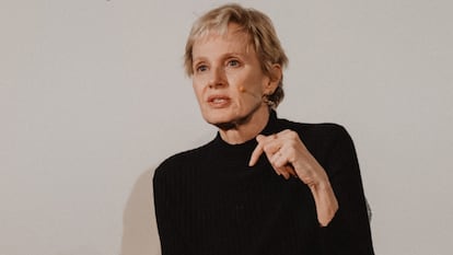 La escritora estadounidense Siri Hustvedt, en Madrid el pasado 12 de marzo.