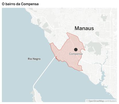 O bairro da Compensa, em Manaus