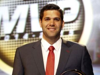 Felipe Reyes, con los premios de la Liga Endesa.