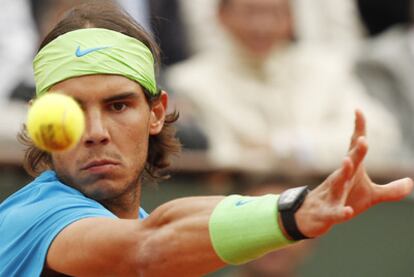 Rafael Nadal, durante su partido contra el brasileño Thomaz Bellucci.