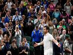 Tennis - Wimbledon - All England Lawn Tennis and Croquet Club, London, Britain - June 30, 2021 Britain's Andy Murray celebrates winning his second round match against Germany's Oscar Otte REUTERS/Toby Melville     TPX IMAGES OF THE DAY