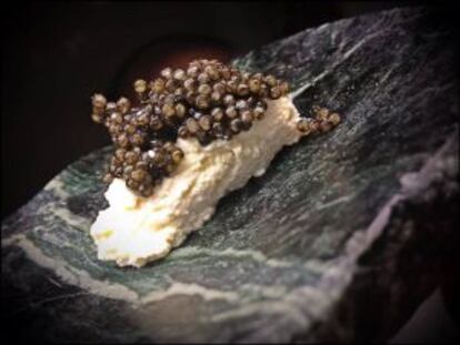 Caviar y requesón de Higuer en L' Escaleta, Cocentaina, Alicante.