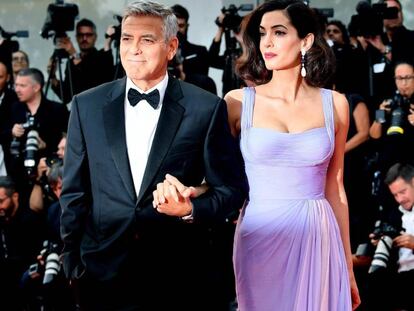 George y Amal Clooney en el estreno de &#039;Suburbicon&#039;, en el Festival de Venecia.